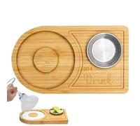Salero de madera, bandeja de madera de sal margarita, bandeja de madera para cócteles, bebidas, especias, herramienta para condimentar limas para fiestas de césped, restaurantes,