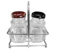 Salero y pimentero - Juego de salero | Juego de botellas de almacenamiento de 2 piezas de suministros de cocina, tarros de condimentos para apartamentos, picnic, estantes, gabinetes, restaurantes