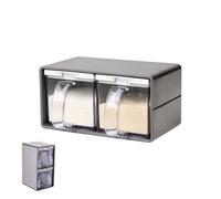 Saleros de Cocina Modernos, Organizador Especiero Modular, Salero y Azucarero, Botes para Especias con Tapas y Cucharas, Set de Recipientes para Condimentos en Acero Inoxidable 304, Transparente