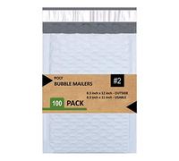 sales4less # 2 poli burbuja sobres 8,5 x 12 pulgadas sobre acolchado Mailer impermeable paquete de 100