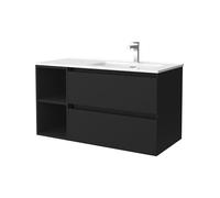 Mueble de Baño con Lavabo Salgar Bequia Plus 90 cm Negro Mate