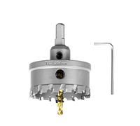 SALI Kit de sierra perforadora TCT de 2-1/2" (64mm) con punta de carburo de tungsteno con broca piloto chapada en titanio para metal, acero inoxidable, hierro, madera, plástico