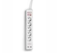 Salicru Regleta SPS SAFE 5+ – 5 tomas Schuko y 2 USB, protección avanzada