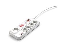 Salicru SPS Safe Master Protectores eléctricos activos - Regleta (918 J, 5 salidas AC, Tipo F, 250 V, 50 Hz, 10 A), Blanco