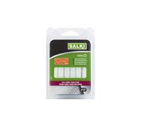 SALKI Barras de Cola Termofusible Para tela y cuero - Silicona Caliente de 12 Unidades, 12mm Diámetro, 95mm largo de color Blanco