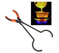Salmue Cremallera de Oro Pinza de Soporte de Horno de fusión, Acero Criba Pinza de Oro Horno de fusión Titular de Abrazadera, Pinzas de crisol para fundir Metales Preciosos de fabricación de Joya