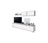 Salón Alida Blanco Artik (blanco Mate) - Gris Cemento 200 X 43 X 40,7 Cm