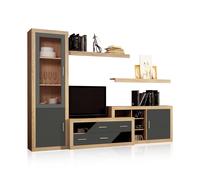 Salón nuka v6 cambria - grafito 280 x 193,2 x 34,6 cm