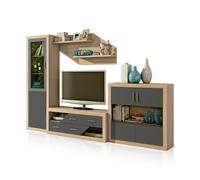 Salón modular con gran capacidad de almacenaje 300 cm Nuka V10 Cambria - graphite