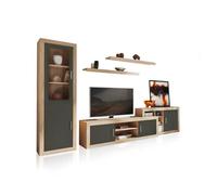 Salón nuka v11 cambria - grafito 330 x 193,2 x 41,4 cm
