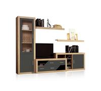 Salón nuka v6 cambria - grafito 280 x 193,2 x 34,6 cm