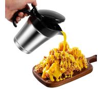 Salsera con tapa, olla de 450 ml con tapa, olla de salsa de doble capa, para ensalada de bufé, boda, reunión, , cocina, catering, hotel