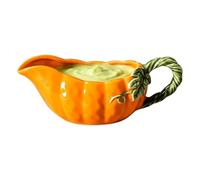 Salsera de calabaza, jarra de crema, jarra de salsa de cerámica para | Jarra de cerámica para carne de res, carne, pavo, ensalada, aderezo, jugo, leche, reunión, fiesta, boda