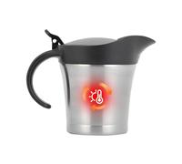 Salsera grande de 450 ml con tapa | Olla de salsa de doble capa para bufé, boda, reunión, fiesta, cocina, catering, hotel, restaurante