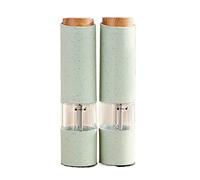 Salt and pepper shakers Molinillo de pimienta, juego y sal eléctrico con soporte, molino automático hierbas especias, molinos núcleo aspereza ajustable(2 PCS)