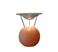 Salt Dreams - de Sal del Himalaya Cristal Lámpara Aromática Petite Ball, Incluye Cuenco (Cristal y Metal