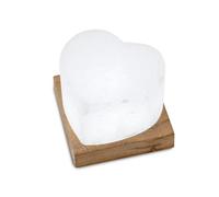 Salt Dreams iluminado de sal del Himalaya Cristal Corazón White Line, incluye LED de la Electricidad Sal Lámpara en forma de corazón, cristales de sal, color blanco, 9 x 9 x 6 cm, 2 unidades de medida