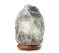 Salt Dreams - Iluminado de Sal del Himalaya Cristal Rock Grey Line, Aprox. 2 - 3 KG, con Base de Madera, Incluye Cable y Especial - Bombilla (E14)