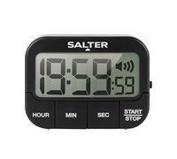 Salter 355 BKXCDU Temporizador Precisa De Cocina Digital, Magnético, Botón De Inicio/Pausa Grande, Con Alarma, 3 Niveles De Volumen Ajustables, Cuenta Progresiva Y Regresiva Hasta 20 Horas, Negro