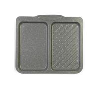 Salter BW10737 Bandeja Horno Antiadherente De Acero Al Carbono, Bandeja Dividida De Doble Función Con Parte Perforada Para Asar Alimentos, Marble, Para Hornos De Hasta 220 Grados, Sin PFOA, Gris