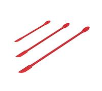 Saluaqui Mini Silicone Spatula Set: Pequeñas Espátulas Rojas de Doble Cara para Maquillaje, Mermelada, Pastel, Crema - Flexible y sin BPA para Hornear y Botellas para el Hogar - 3 Paquete (rojo)