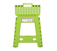 Saluaqui Taburete Plegable portátil con escalón Antideslizante de plástico, Silla versátil Ligera para Adultos y niños, Ideal para hogar, Oficina y Exteriores, diseño Compacto en, Verde y Caramelo