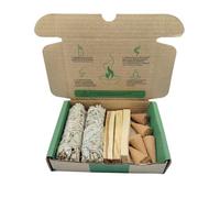 SALVIA | Kit Limpieza Completa | Salvia Blanca + Palo Santo + Conos Naturales | Incienso Sagrado para Purificación, Meditación y Bienestar