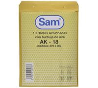 Sam Bolsa acolchada SAM 18 kraft autoadhesiva 270 x 360 mm 10 unidades