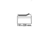 Sam c.500 sobres laser dl tira silicona ventana derecha 90g 110x220mm