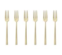 Sambonet - Confezione Regalo 6 Forchette Dolce Rock Antique Pvd Champagne