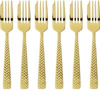 Sambonet Cortina Edelstahl/PVD Gold Set 6 Kuchengabeln S0198-S00017-S1578 52722GA5