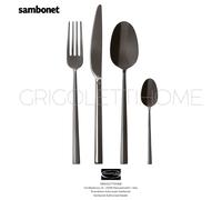 Sambonet - Rock 2Black Negro - Utensilios 24 Piezas Para 6 Personas