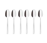 Sambonet Rock 52562A37 - Juego de cucharas Moka, café, cucharas de postre monobloque de acero inoxidable 18/10, lavable en lavavajillas, 6 unidades