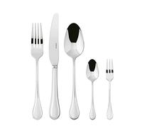 Sambonet Royal 52563-G6 - Vajilla de acero inoxidable 18/10 para 6 personas, 30 piezas: 6 tenedores, 6 cucharas, 6 cuchillos, 6 tenedores de postre, apto para lavavajillas