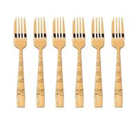 Sambonet Set 6 Kuchengabeln Edelstahl/PVD Gold 52767GA5
