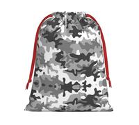 SamLng Bolsa de regalo mediana con cordón, camuflaje digital, perfecta para Navidad, vacaciones y recuerdos de fiesta, bolsas de dulces y bolsas de golosinas