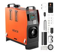 SamLng Calentador de Aire Todo en uno de 5 L/1,3 galones, 12 V CC, Calentamiento rápido con Control Mediante aplicación Bluetooth, Control Remoto y Panel LCD, compensación automática de altitud.