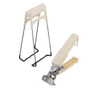 Samlonge Juego de 2 Pinzas para Bandeja de Acero Inoxidable, Pinza para Placa Caliente, Retriever Tongs Antideslizante, Cuenco Plato Caliente Clip Anti-escaldado para Mover Tazones, Platos, Bandejas