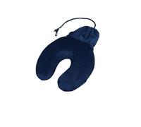 Samsonite TA Revolution - Almohada de Viaje de Espuma Viscoelástica con Funda - Almohada Cervical Ergonómica para Avión, Coche & Tren, Azul (Midnight Blue)