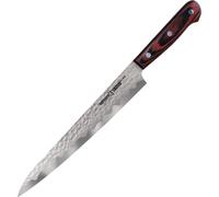 Samura KAIJU Profi: Cuchillo trinchador ultra afilado, de gran tamaño, fabricado con acero japonés AUS 8, forjado a martillo, con una hoja de 24 cm, mango de madera Pakka, ideal para cortar carnes y f