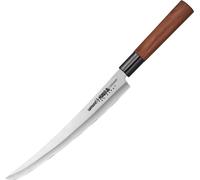 Samura OKINAWA, cuchillo de trinchar de 9 pulgadas, de acero japonés de doble filo, ideal para cortes precisos y para lograr la excelencia culinaria