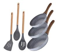 San Ignacio 3 Sartenes 22/26/28 + Set Utensilios, Daimiel, Aluminio Forjado, Inducción