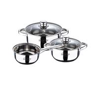 San ignacio bateria 5pcs acero inoxidable: cazo Ø16x7,5 cacerolas de