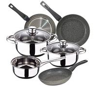 San Ignacio Bateria de cocina 5 piezas Cassel, acero inoxidable, con juego sartenes (20/24/28 cm) BERGNER Mercury en aluminio forjado