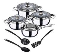 San Ignacio Batería de cocina 7 piezas en acero inoxidable + Set 3pcs Utensilios de cocina en nylon, PK3372