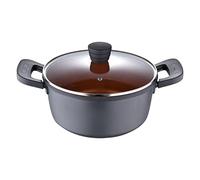 SAN IGNACIO Bronze | Cacerola de Cocina de 24 cm y 4,5L | Antiadherente | Fabricada con Aluminio Fundido | Asas con Efecto Soft Touch | Cazuela Apta para Todo Tipo de Cocinas