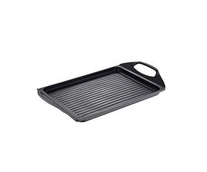 San Ignacio Compact - Placa Grill de 34 X 26 cm - Fabricada Aluminio Fundido - Interior Whitford En Negro y Exterior En Negro - Asador Resistente con Punto Inducción