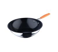 San Ignacio Compact - Wok de 28cm - Aluminio Forjado - Interior Whitford Fusion En Negro Pulido - Exterior En Acabado Mate - Lista para Inducción - Mango De Acero Inoxidable Detalle Color