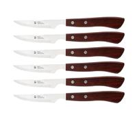 San Ignacio Cuchillo chuletero 10cm acero inoxidable Pakka, SET DE 6