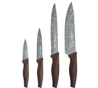 San Ignacio Cuchillos Acero Inoxidable, Colección Daimiel de la Marca, Marron, 4 Cuchillos